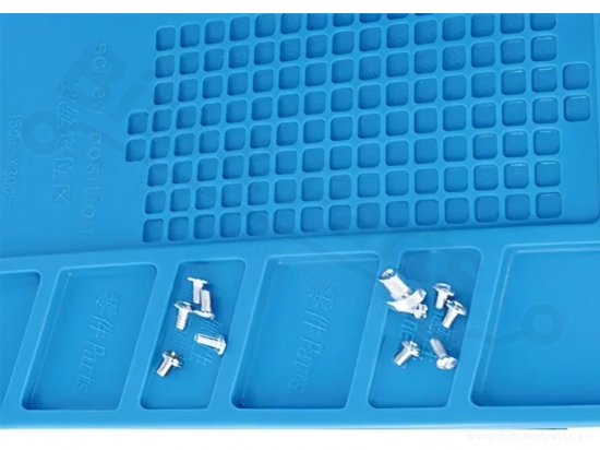 Werkmat siliconen 35cm x 25cm x 5mm magnetisch blauw